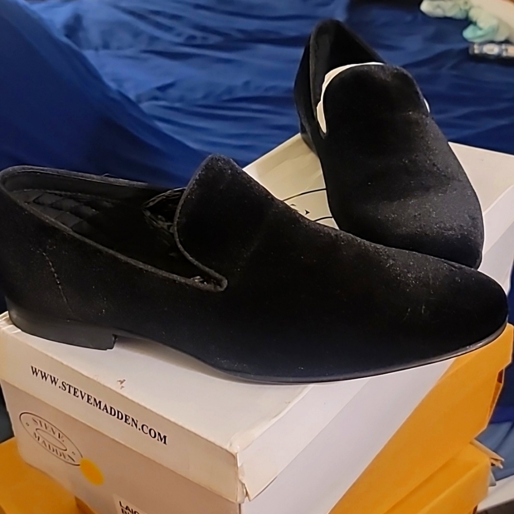 Men dress shoe black Steve Madden only wore once size 7